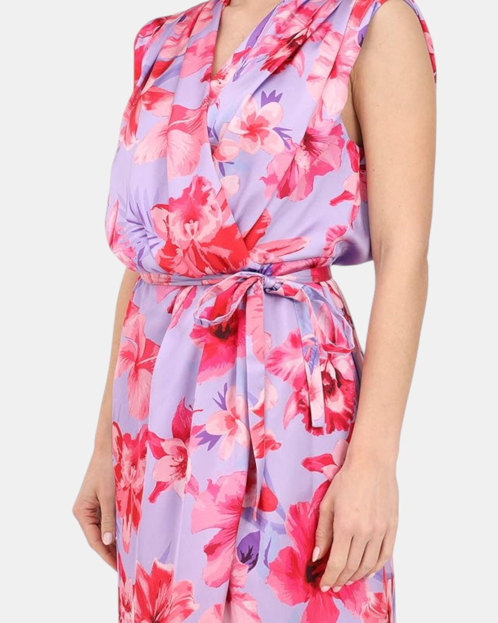 Pinko abito donna mod. midi satin art. artificioso floreale tg.38