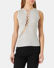 Pinko canotta / top art.Titanio col. argento metallizato