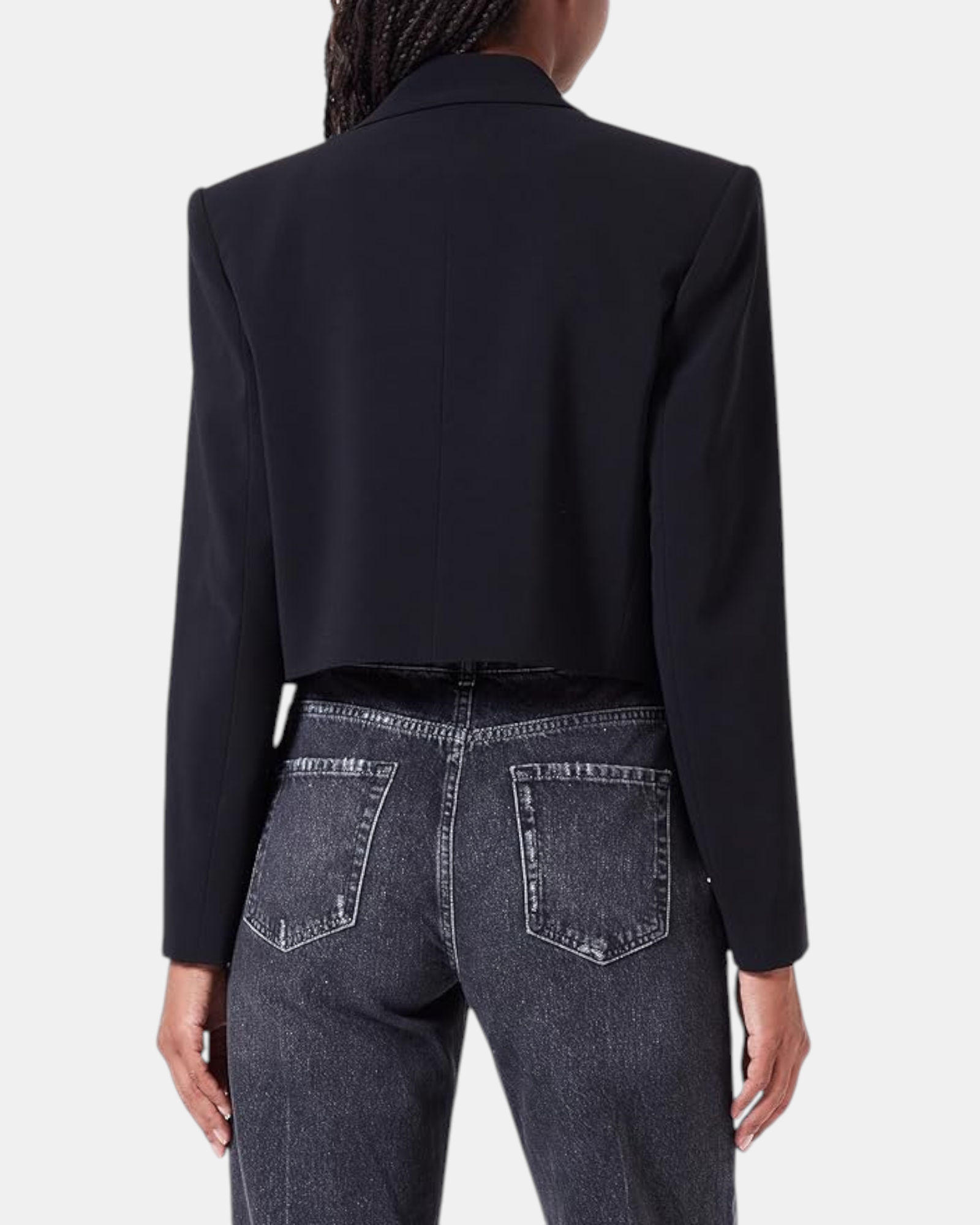 Pinko Giacca Donna Blazer art. Sincrotone Nera Spencer Crepe Stretch Made in Italy