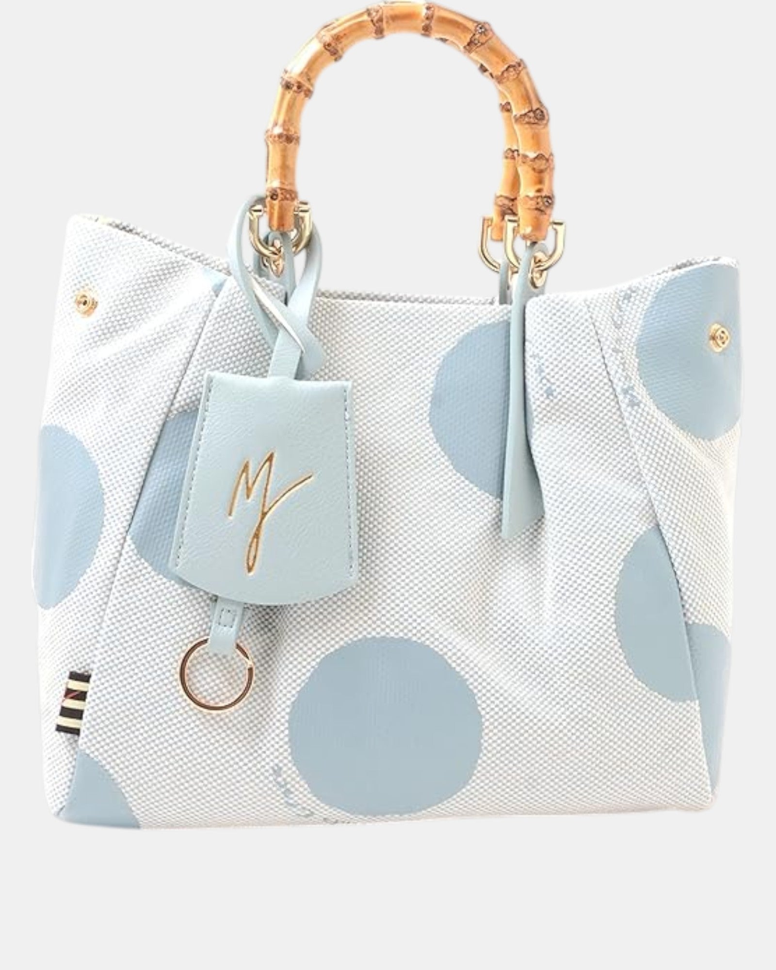 Manila Grace borsa Jasmine Canvas Pois Small