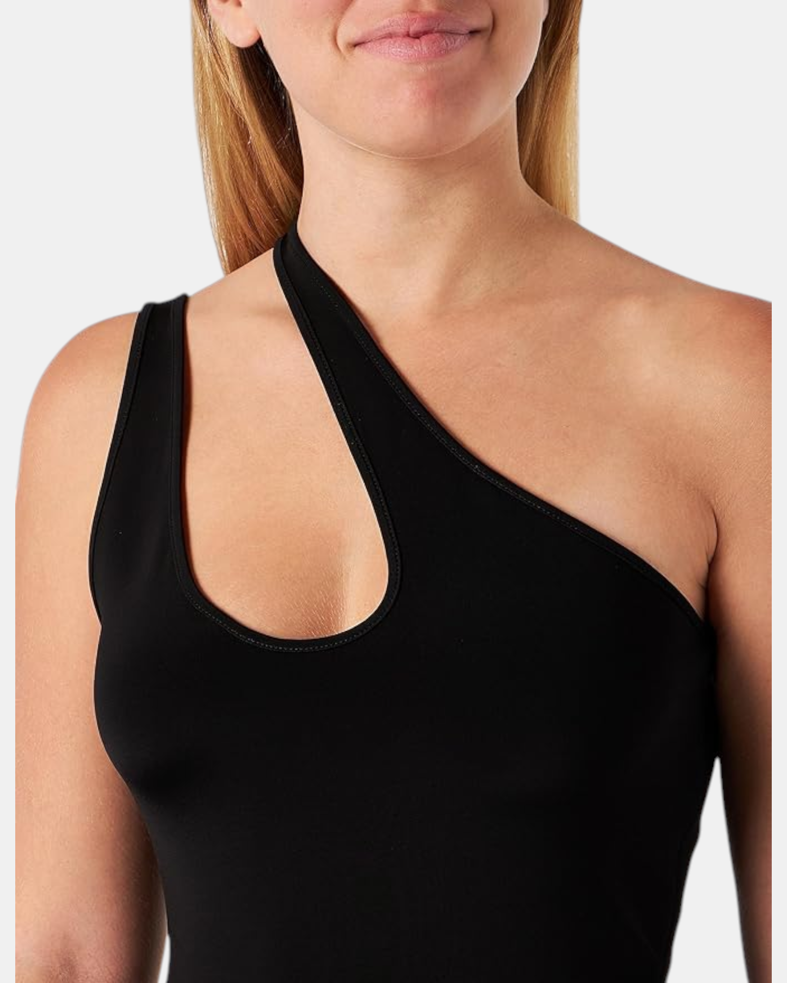 Pinko Tuta Donna art. Timido Nera Monospalla Elegante Neoprene Made in Italy