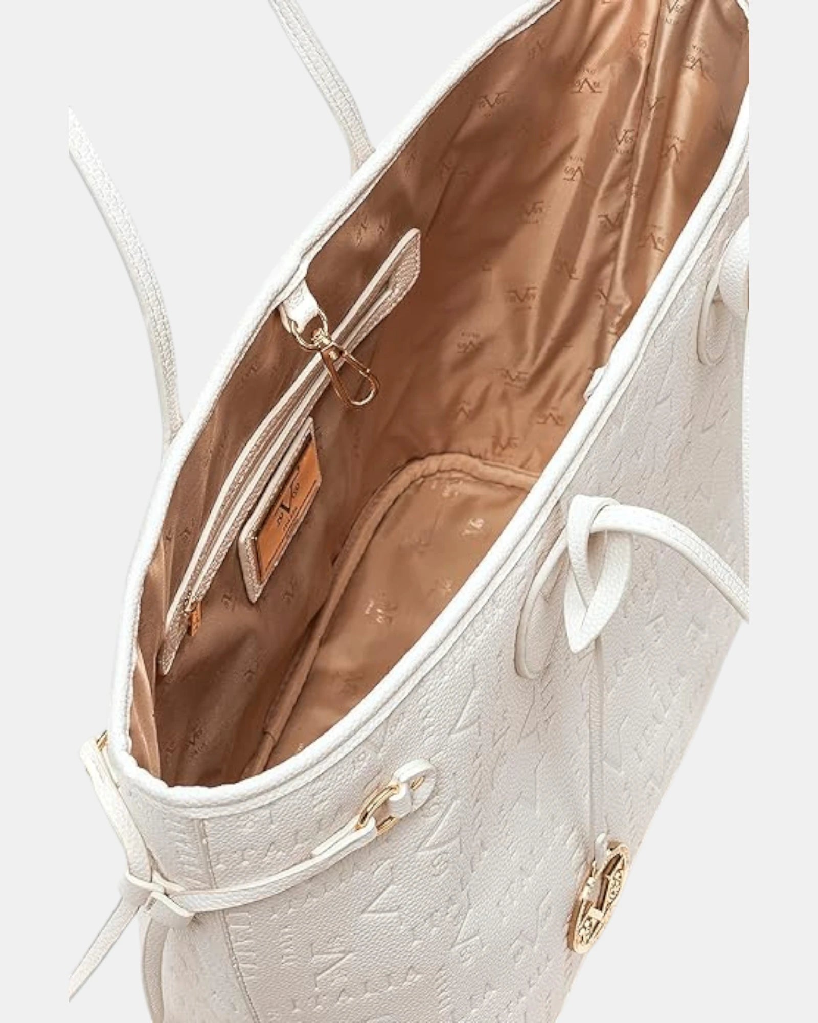 19V69 Italia by Versace Borsa Shopper Donna Modello Lana Bianca Capiente