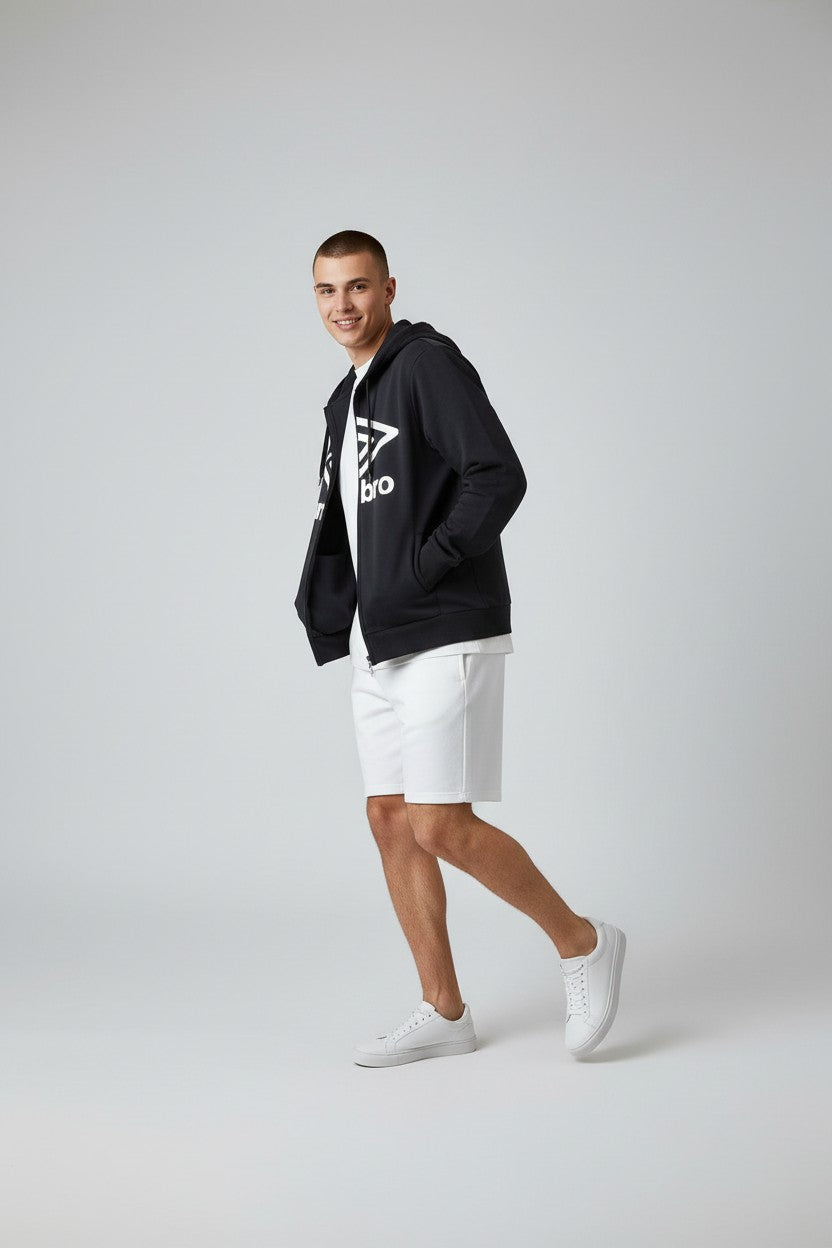 Umbro Felpa Uomo con Cappuccio Zip Intera Modello Hoodie FZ Jacket