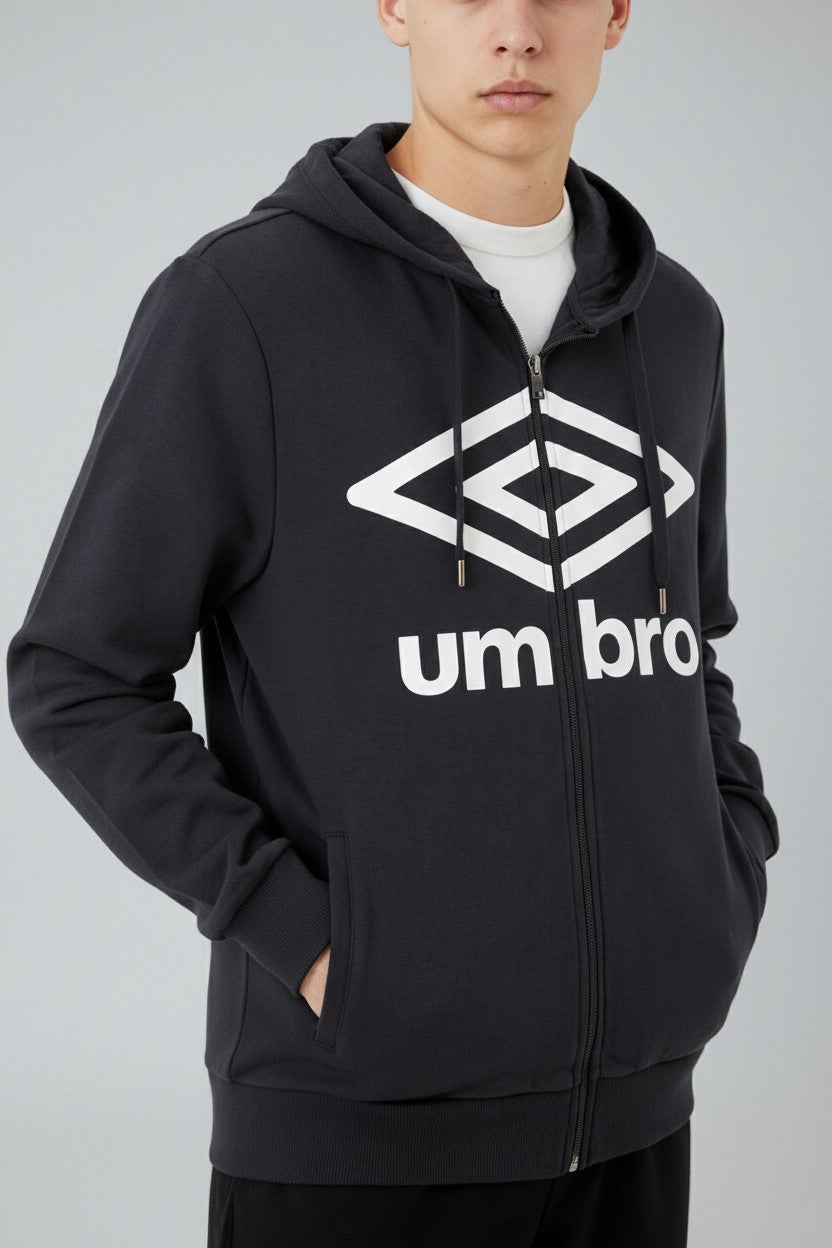 Umbro Felpa Uomo con Cappuccio Zip Intera Modello Hoodie FZ Jacket