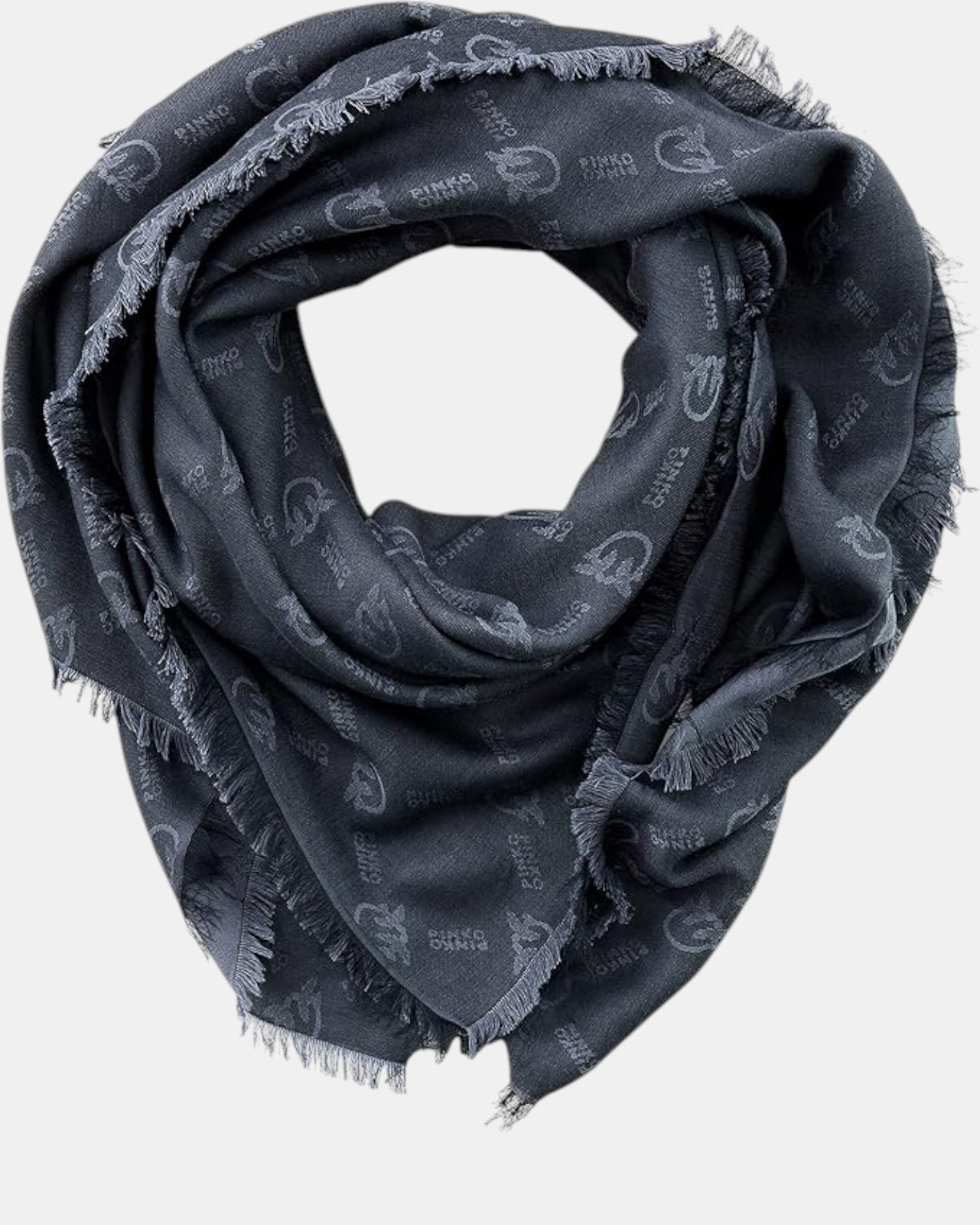Pinko sciarpa Monogram All-Over art. Brevis col. nero