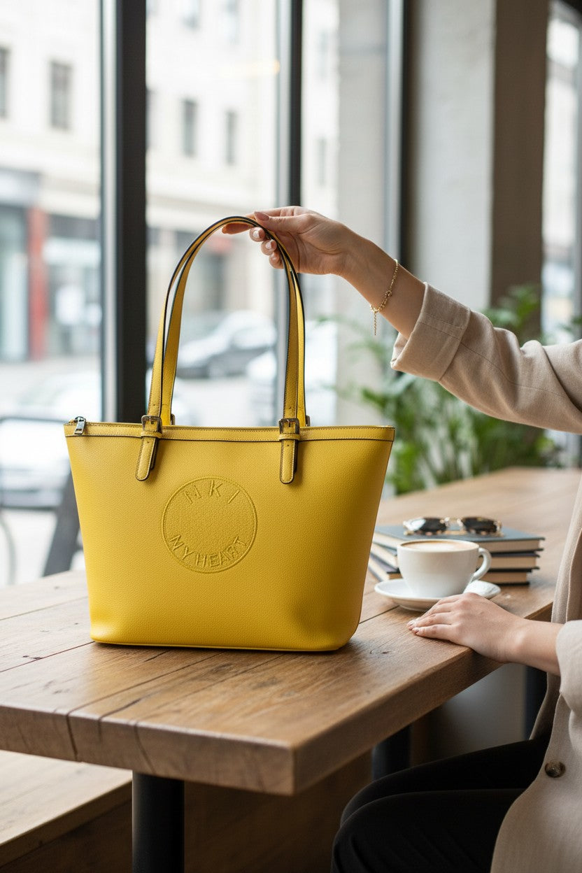 NKI firenze borsa shopper estiva my heart tessuto effetto neoprene