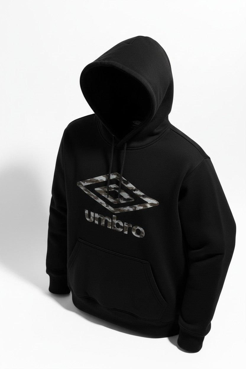 Umbro Felpa Uomo con Cappuccio Modello Hoodie col. nero