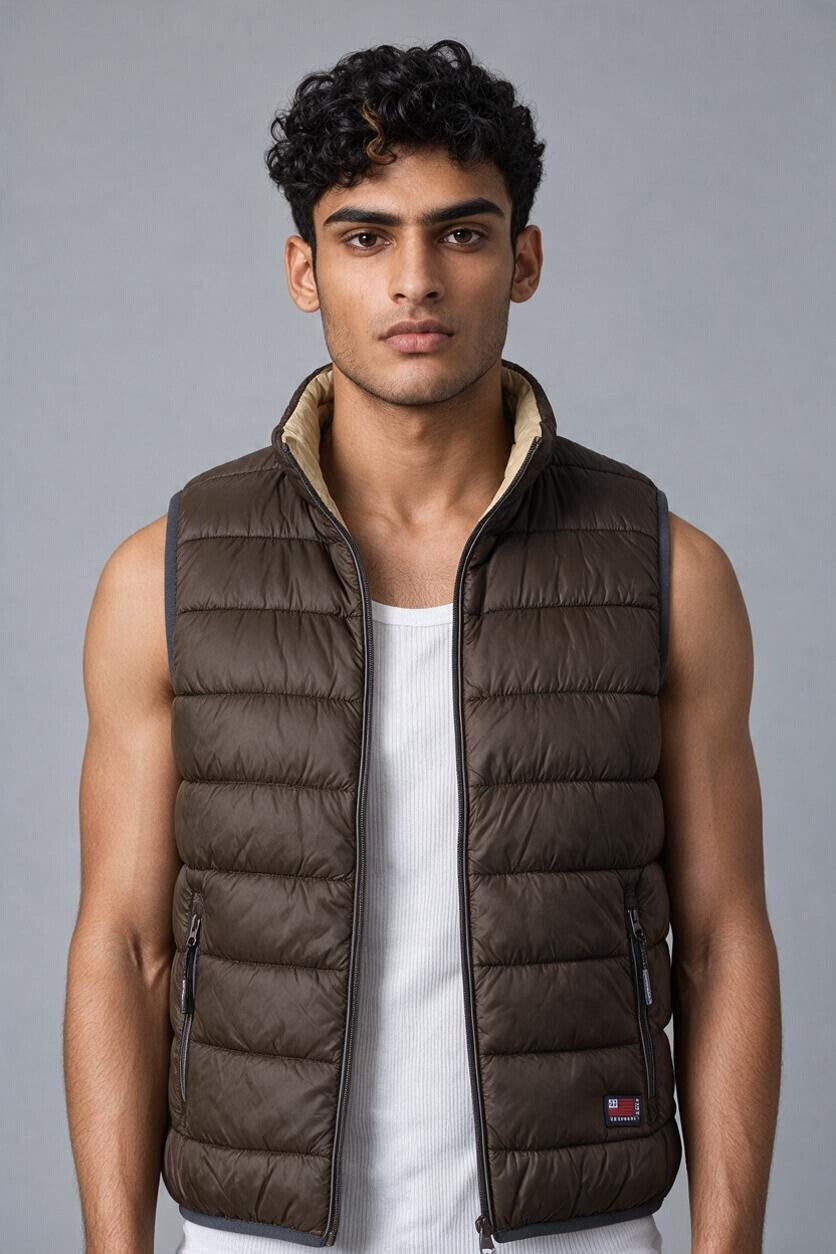 Cotton Belt Gilet Uomo Imbottito Smanicato Casual