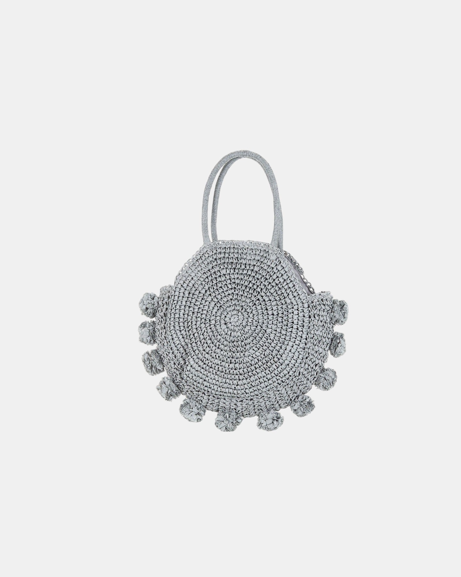 Kevin Jeans borsa estiva rotonda con pon pon