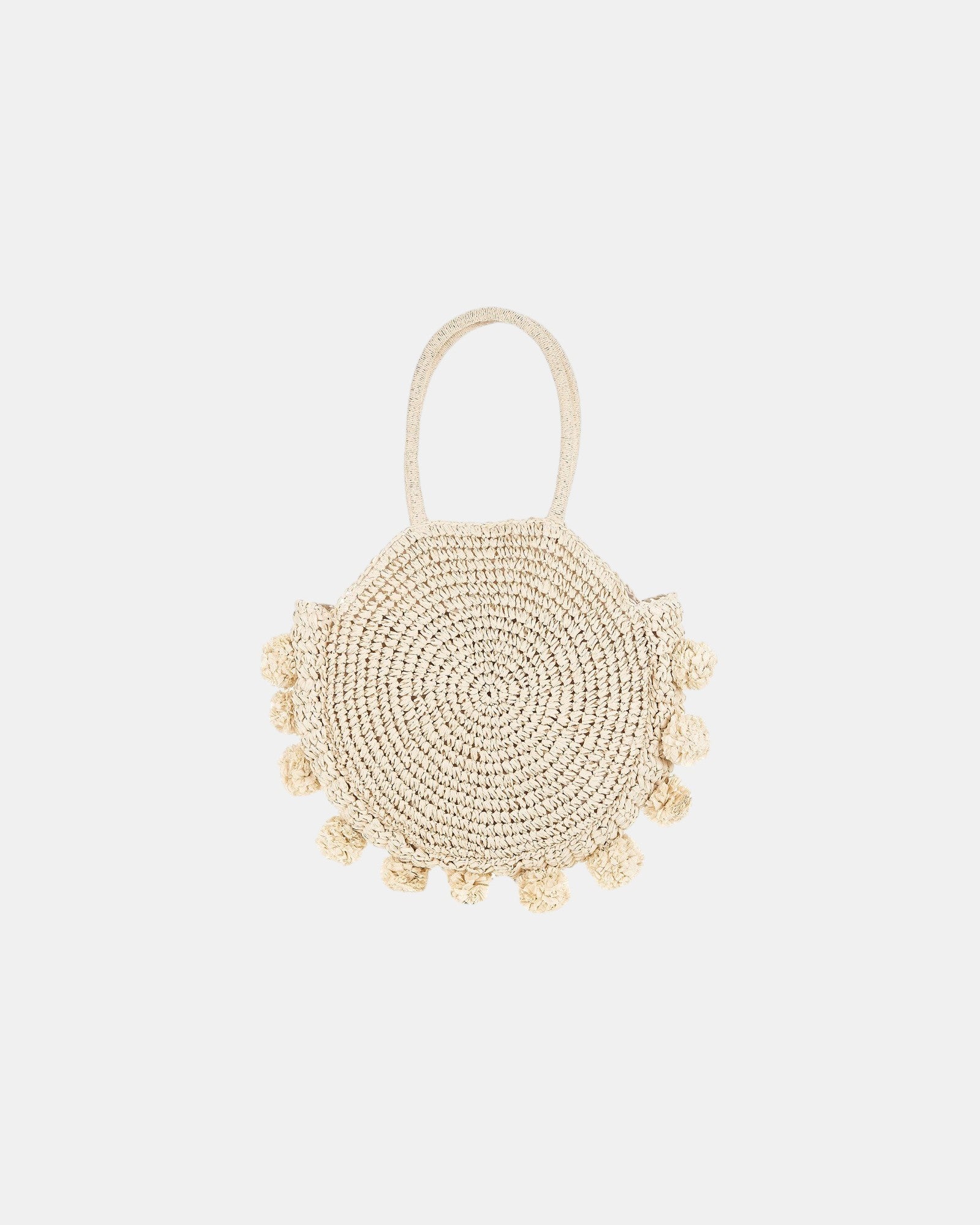 Kevin Jeans borsa estiva rotonda con pon pon