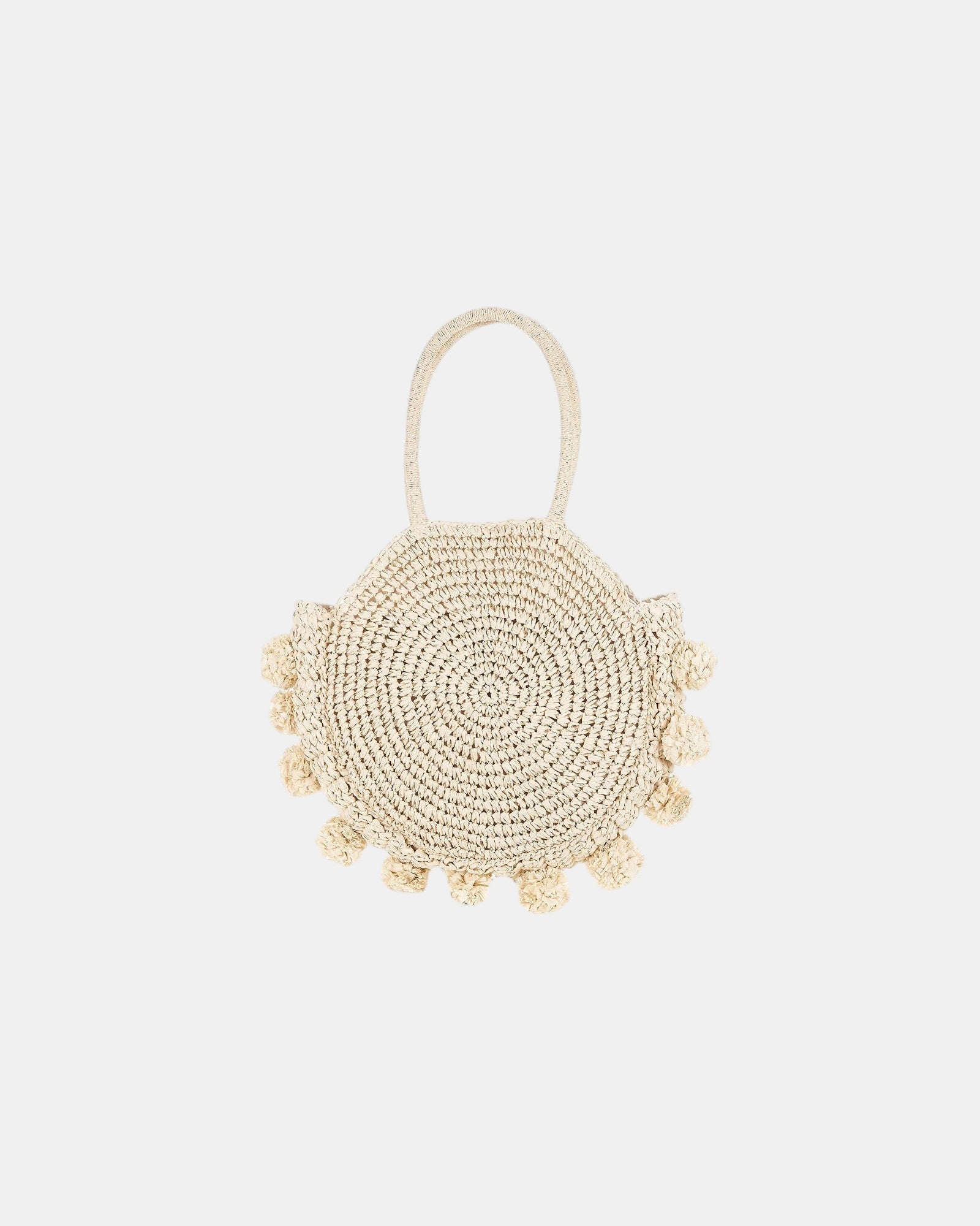 Kevin Jeans borsa estiva rotonda con pon pon