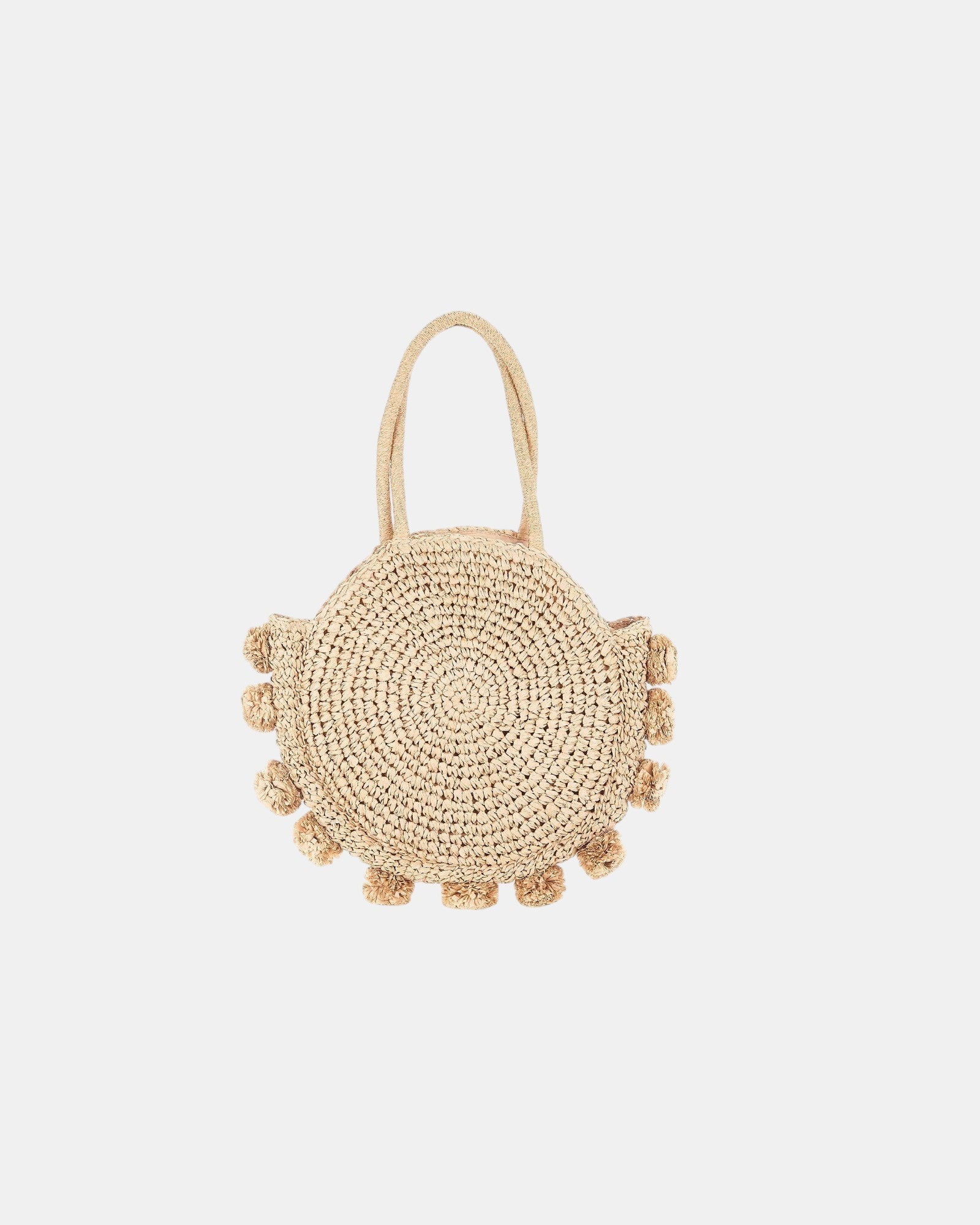Kevin Jeans borsa estiva rotonda con pon pon