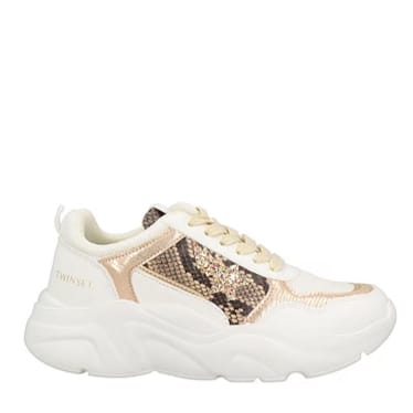 Twinset  Sneakers Donna Running 222TJT01E – Chunky Multimateriale con Logo Oval T