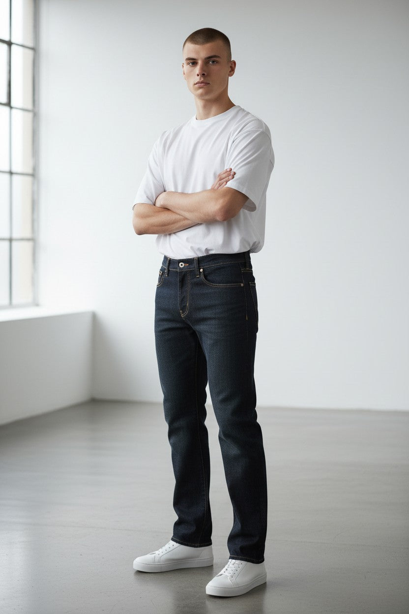 Enlist jeans Uomo Denim Blue indaco art. DN001