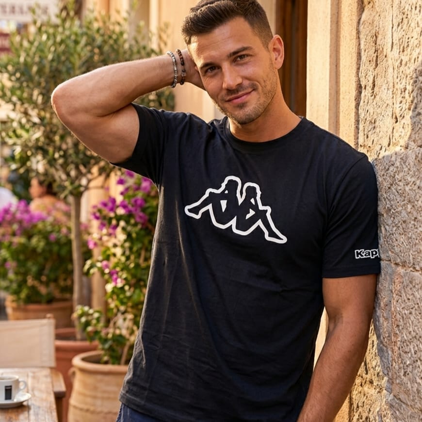 Kappa T-Shirt Uomo logo cromen