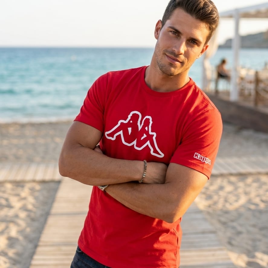 Kappa T-Shirt Uomo logo cromen
