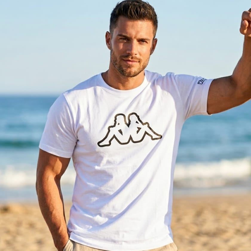 Kappa T-Shirt Uomo logo cromen