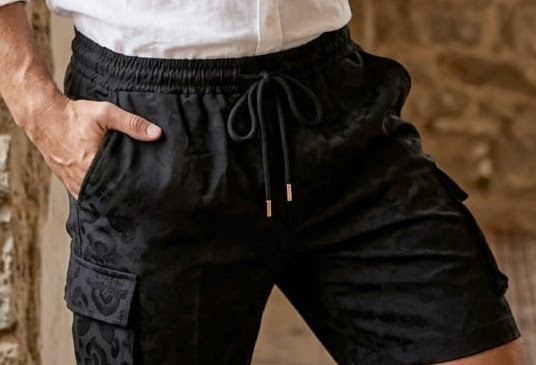 Damiano bermuda uomo cargo damascati 100% cotone