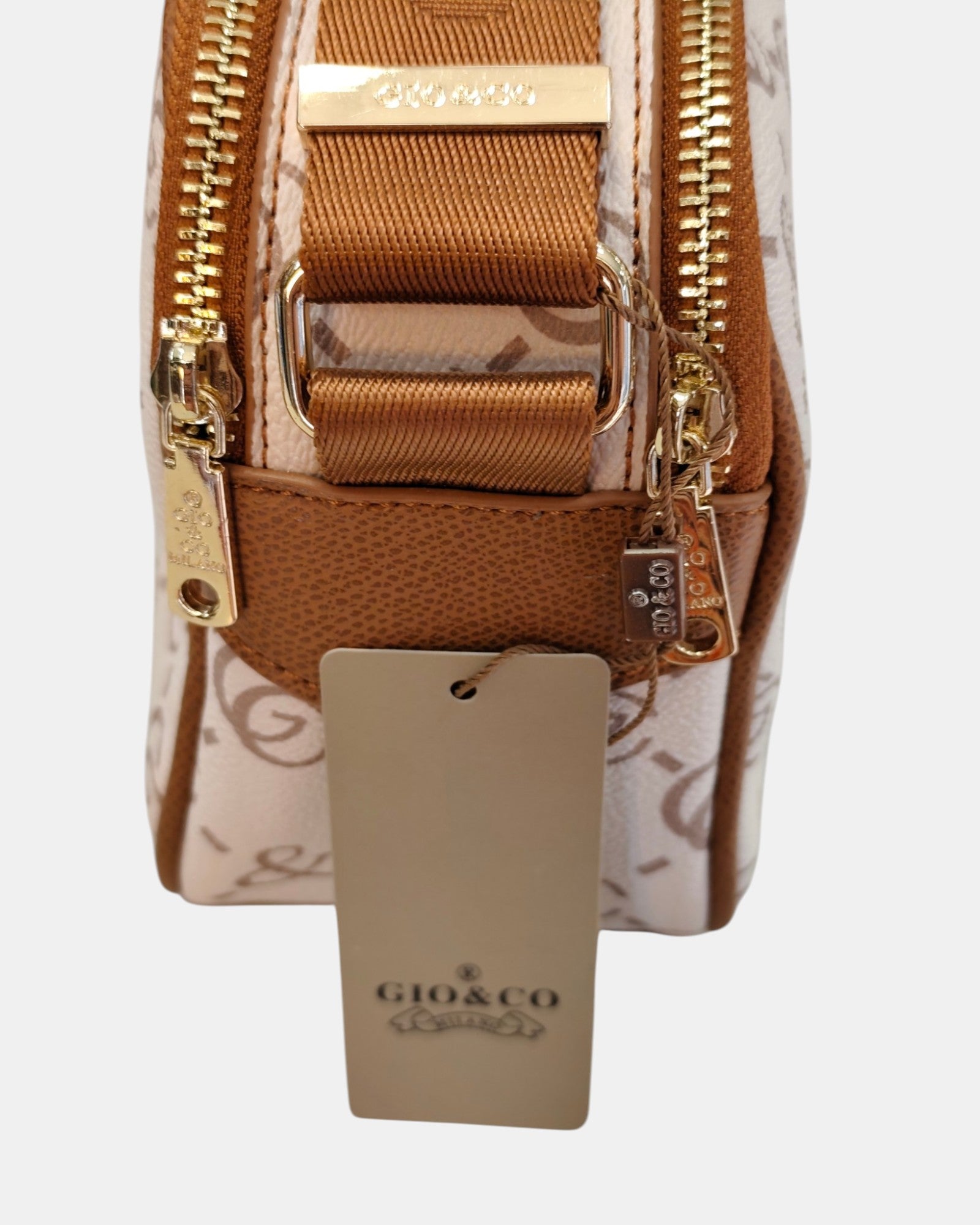 Gio & Co Milano Borsa a Tracolla da Donna con Doppia Cerniera