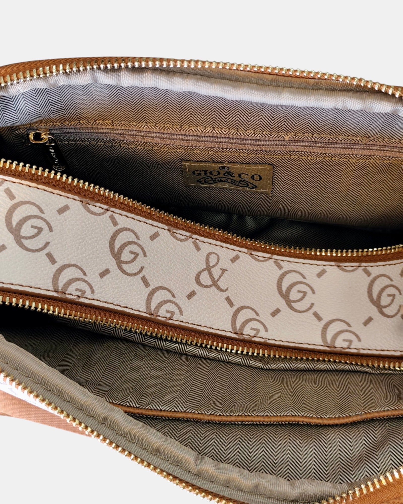 Gio & Co Milano Borsa a Tracolla da Donna con Doppia Cerniera