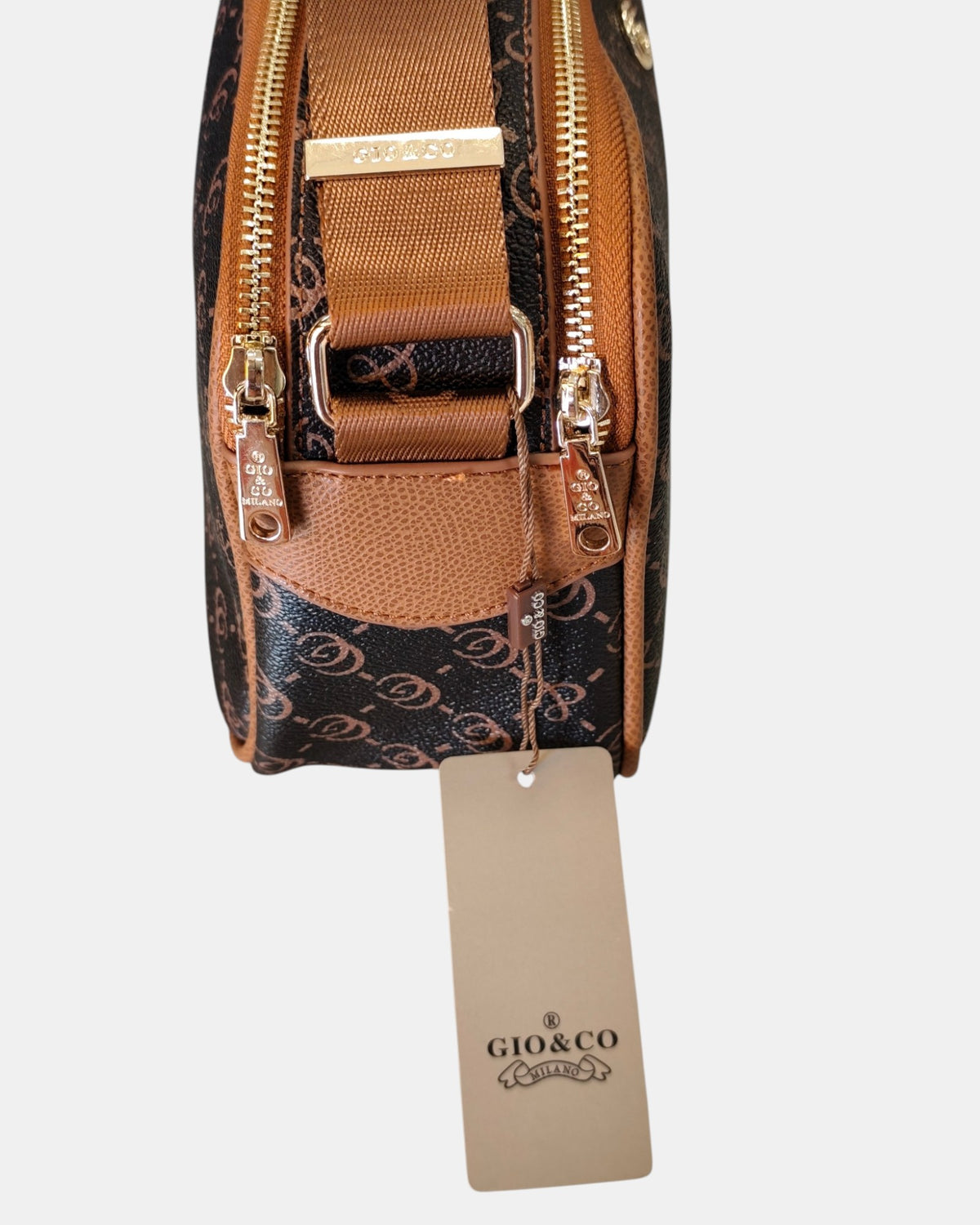 Gio & Co Milano Borsa a Tracolla da Donna con Doppia Cerniera