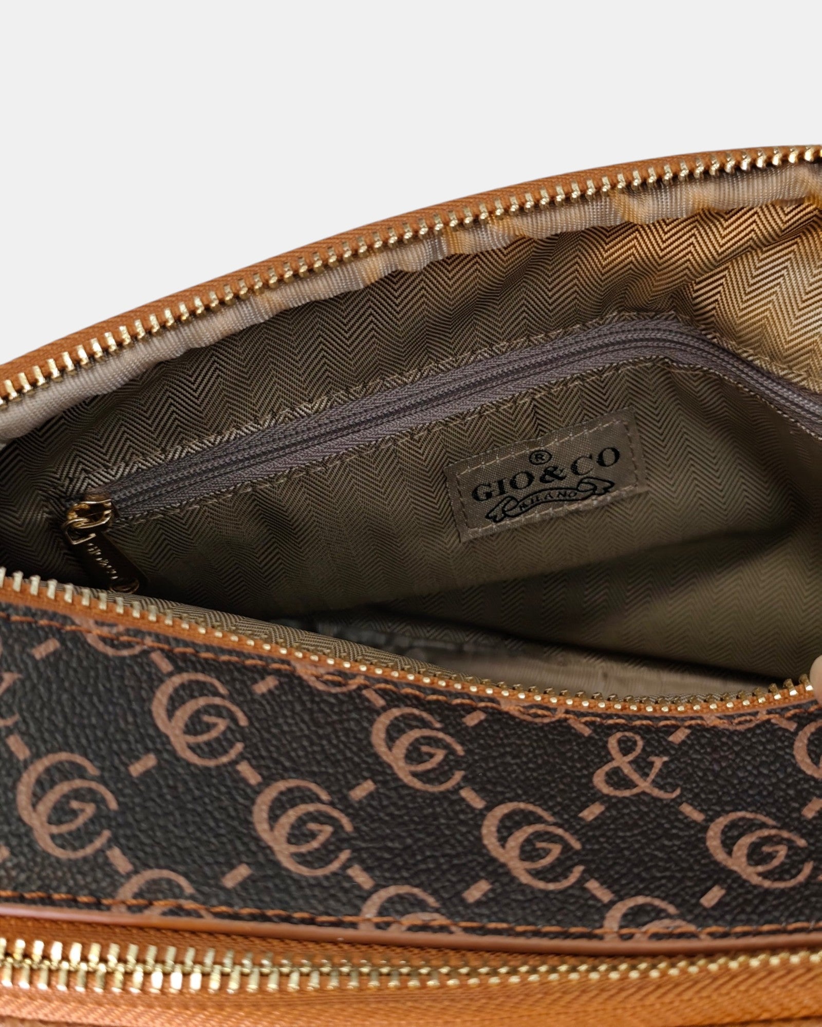 Gio & Co Milano Borsa a Tracolla da Donna con Doppia Cerniera