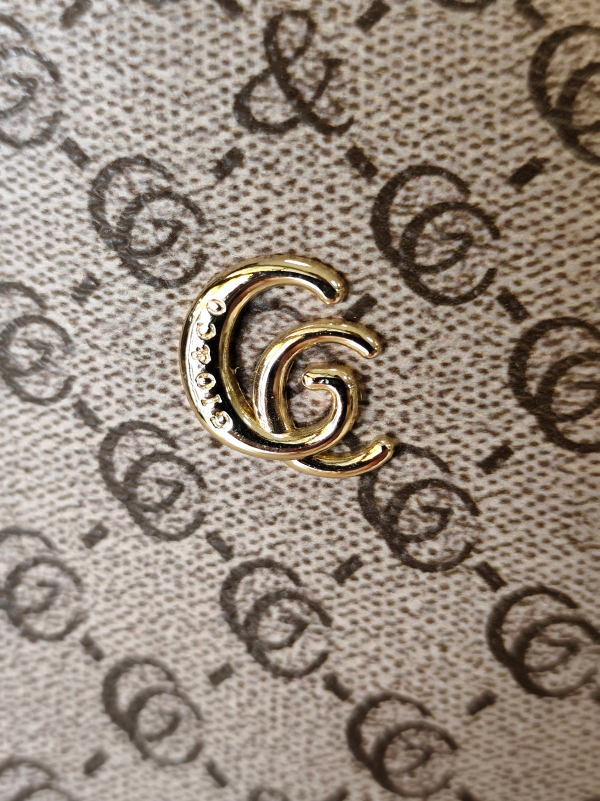 Gio & Co Milano Zainetto da Donna Monogram in Ecopelle e Tessuto - Beige Sabbia