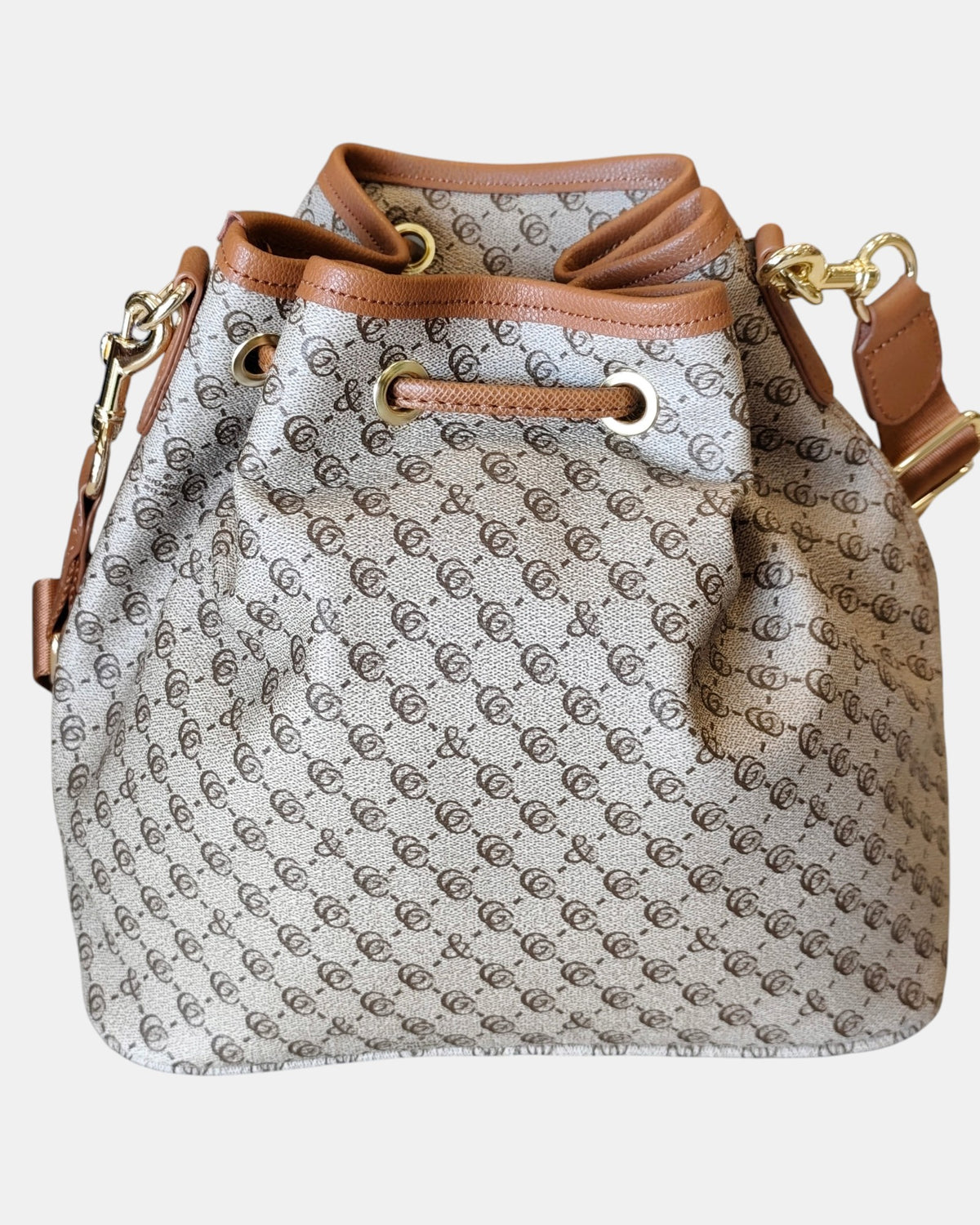 Giò & Co Milano Borsa Secchiello Donna GC-18 Sabbia Monogramma