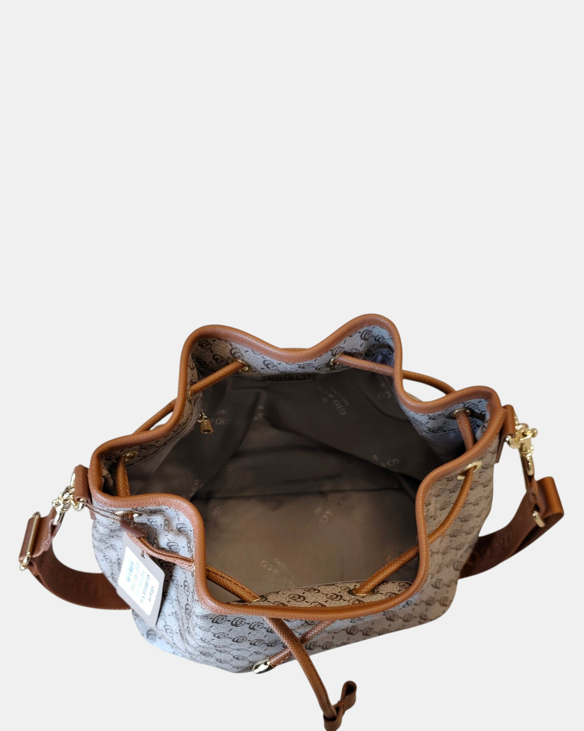 Giò & Co Milano Borsa Secchiello Donna GC-18 Sabbia Monogramma