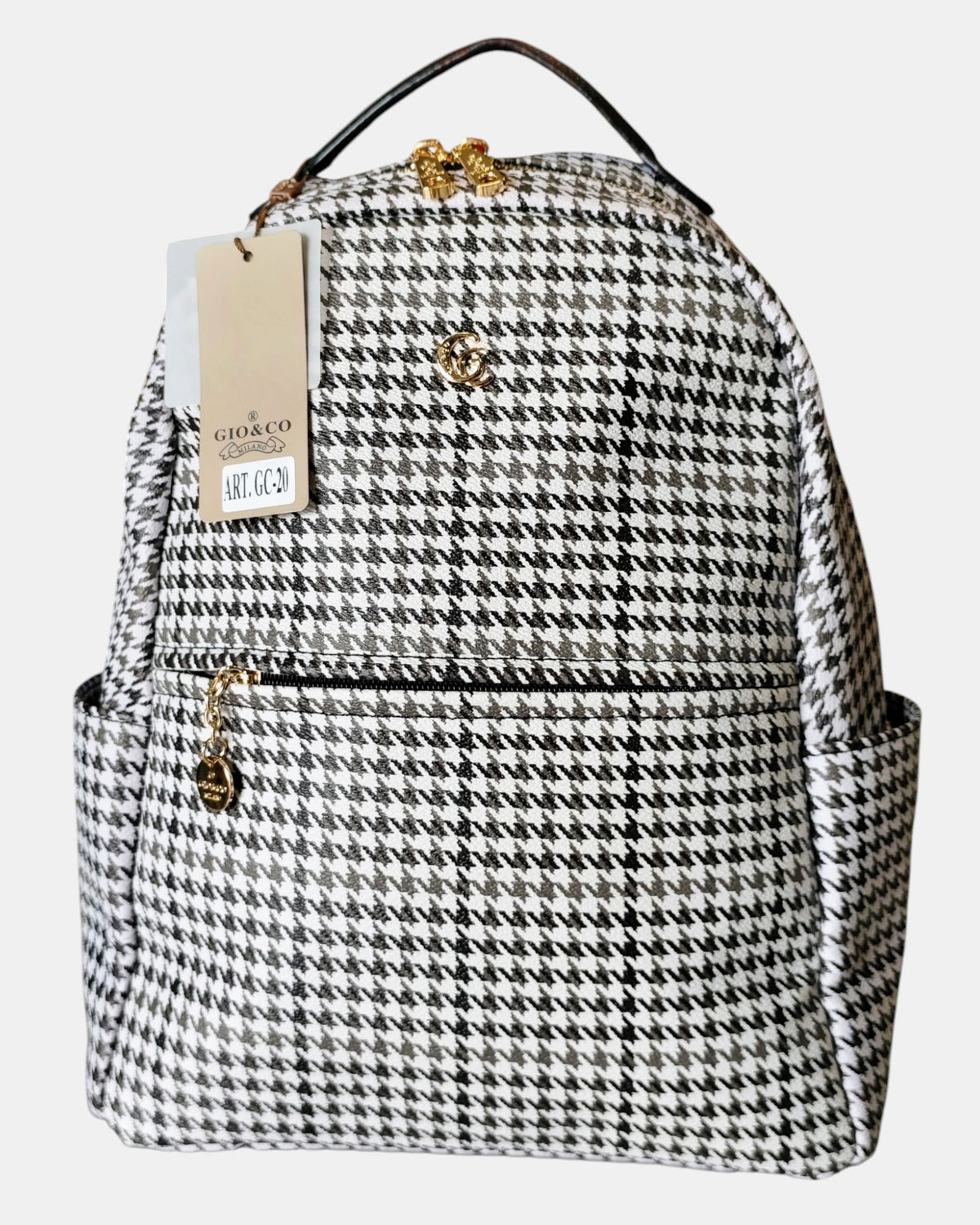 Giò & Co Milano Zaino GC-20 con Monogramma e Doppia Zip