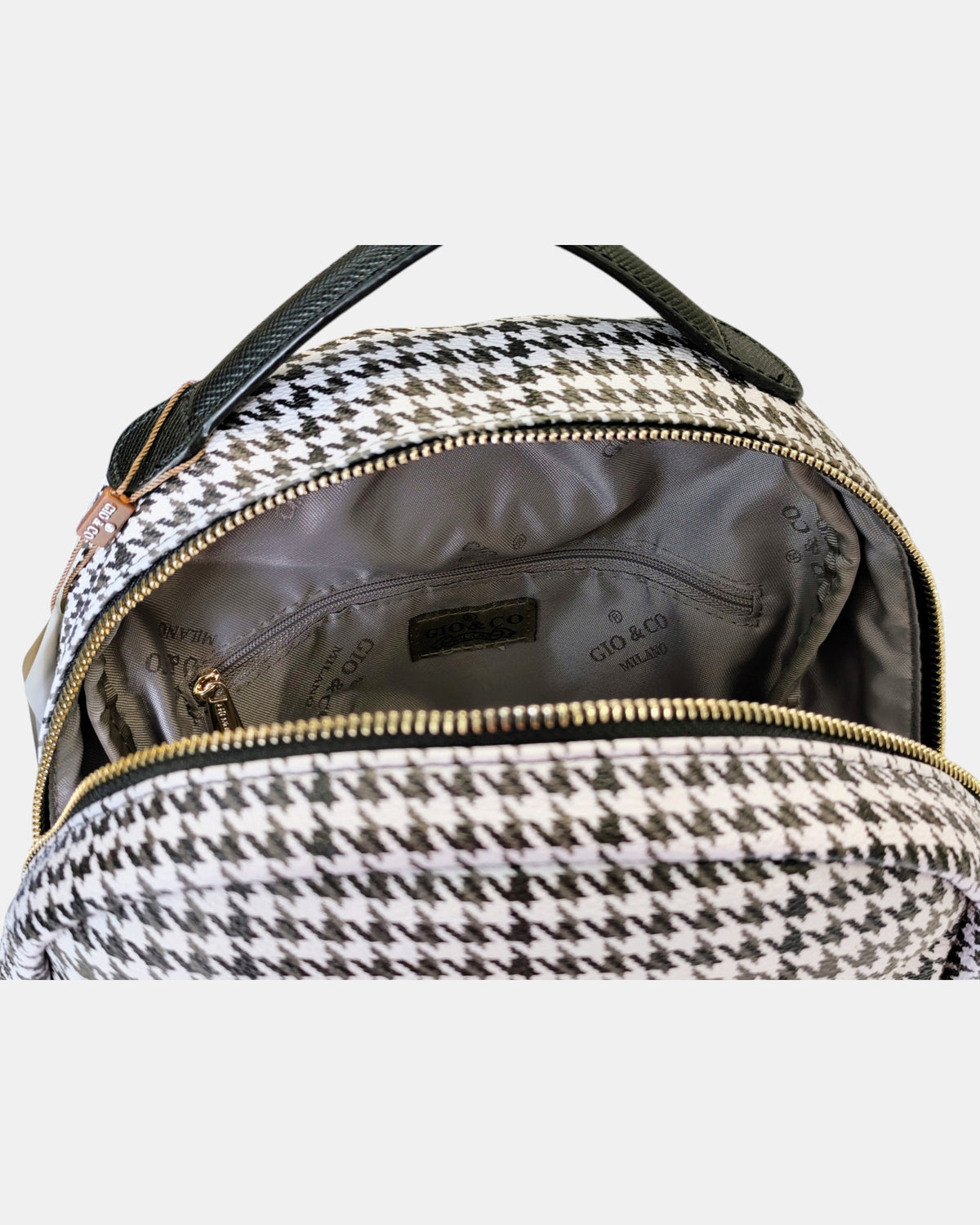 Giò & Co Milano Zaino GC-20 con Monogramma e Doppia Zip