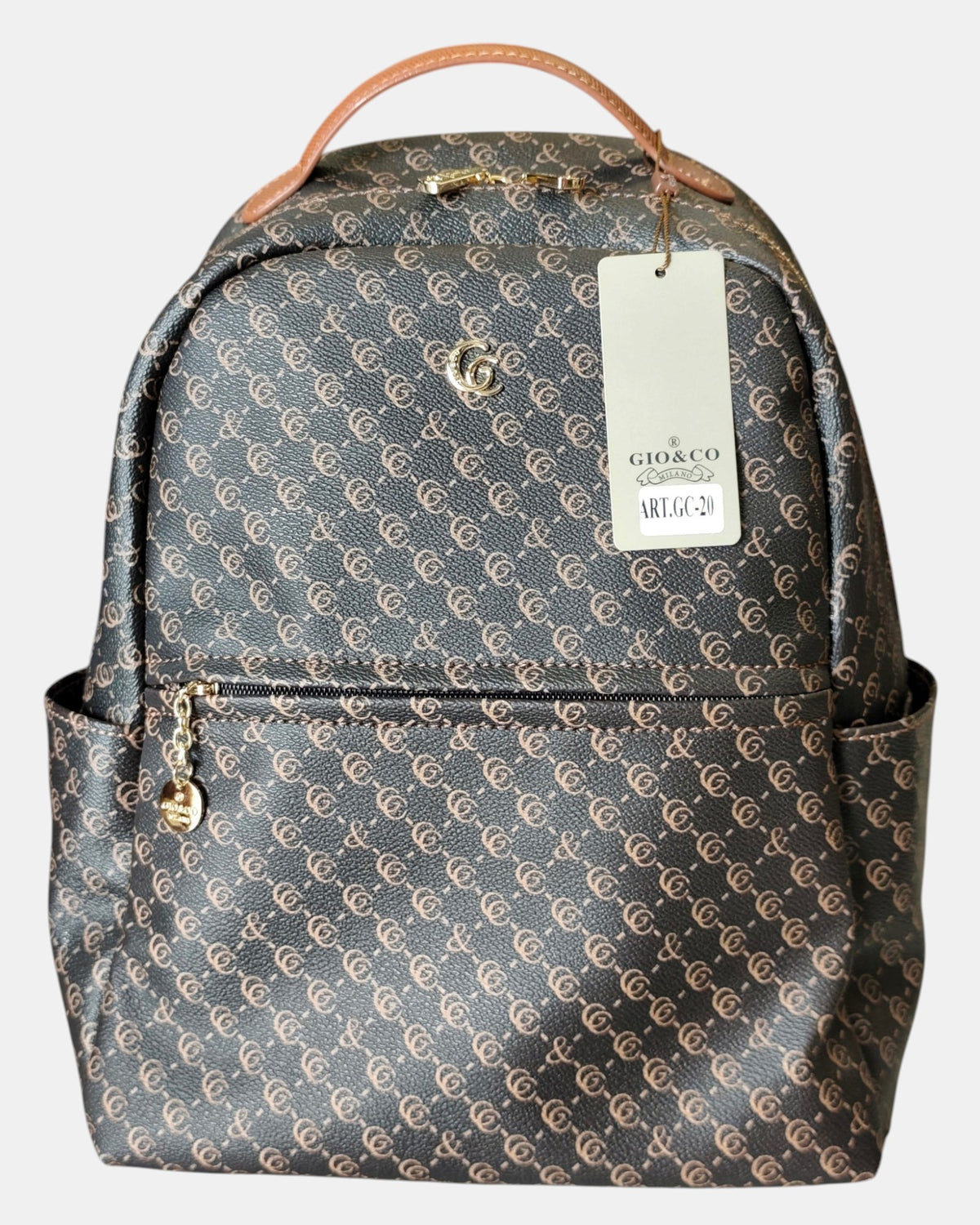 Giò & Co Milano Zaino GC-20 con Monogramma e Doppia Zip