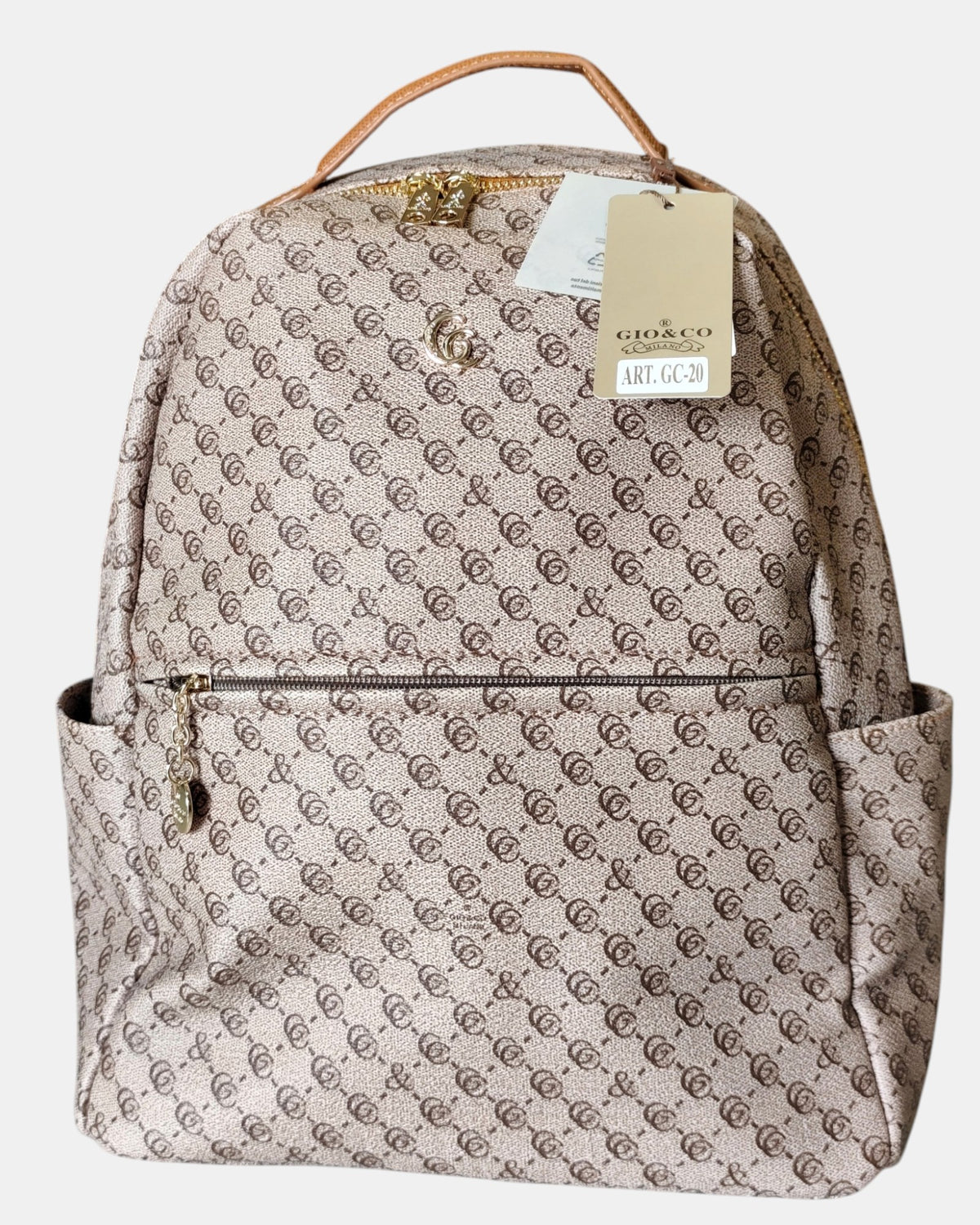 Giò & Co Milano Zaino GC-20 con Monogramma e Doppia Zip