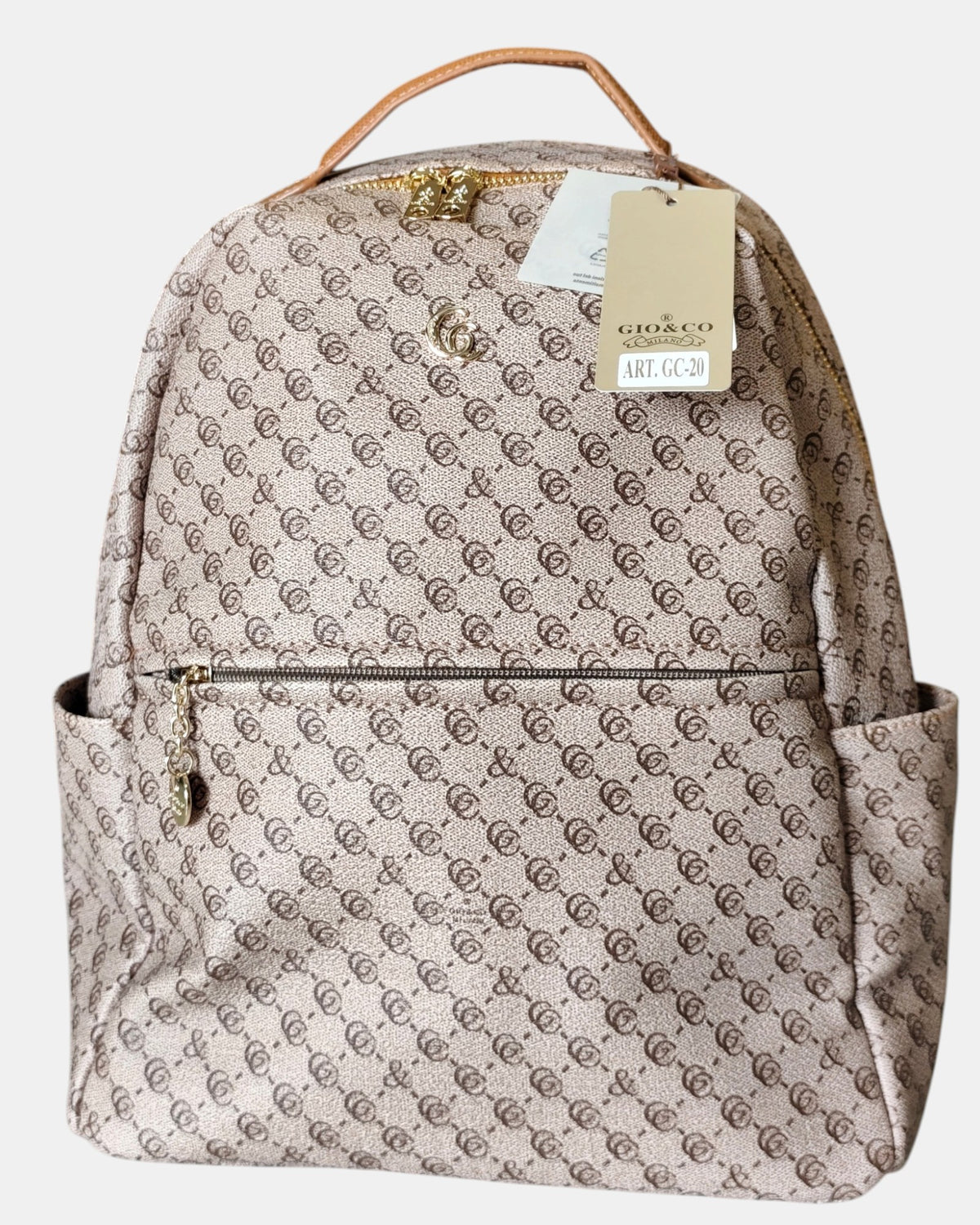 Giò & Co Milano Zaino GC-20 con Monogramma e Doppia Zip