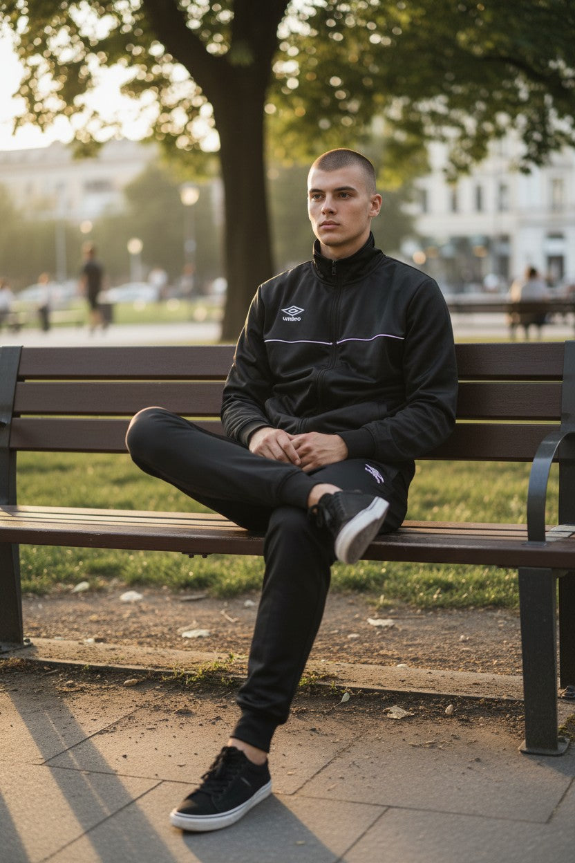 Umbro Tuta Uomo Sportiva completa Felpa e Pantalone