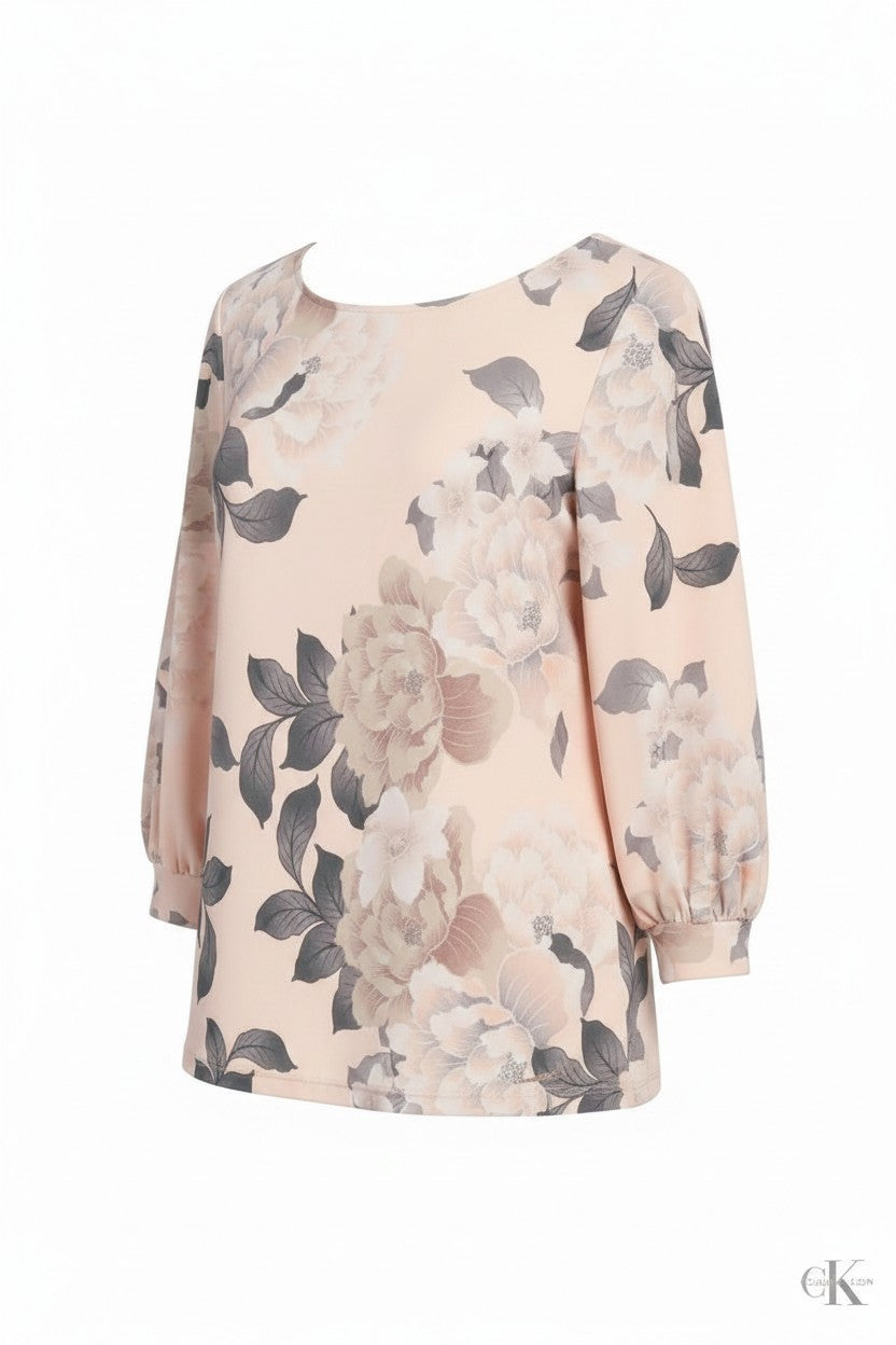 Calvin Kelin blusa donna fiorata stampa blush floral