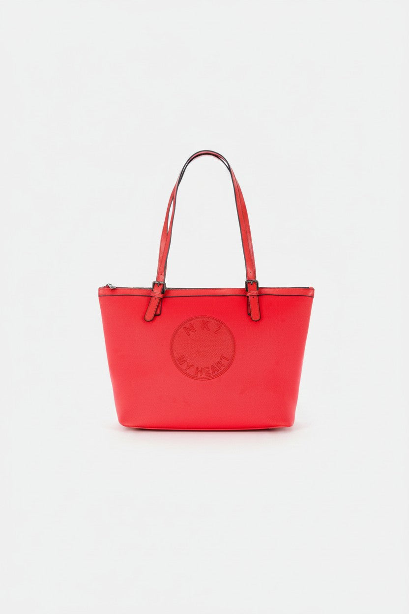 NKI firenze borsa shopper estiva my heart tessuto effetto neoprene