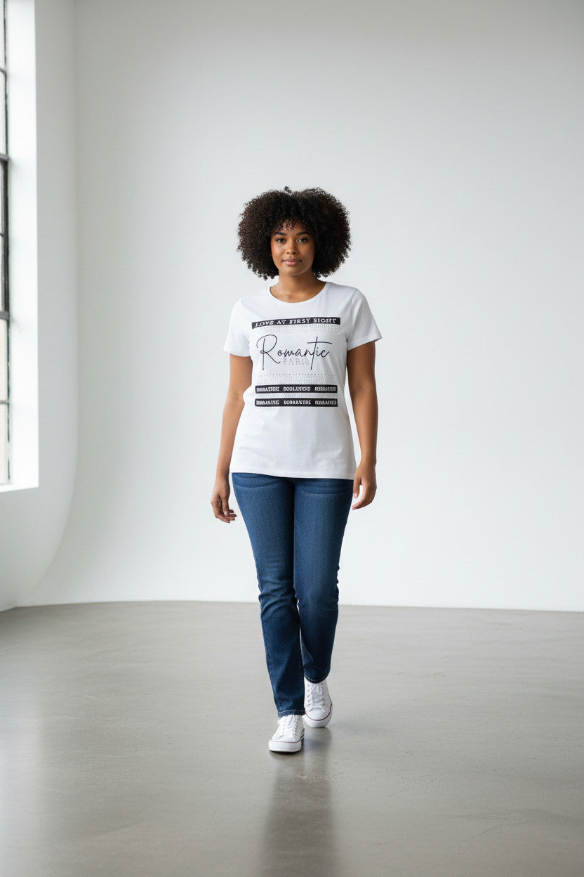 Lara Riva T-Shirt donna comfort fit 100% Cotone art. 1119 C