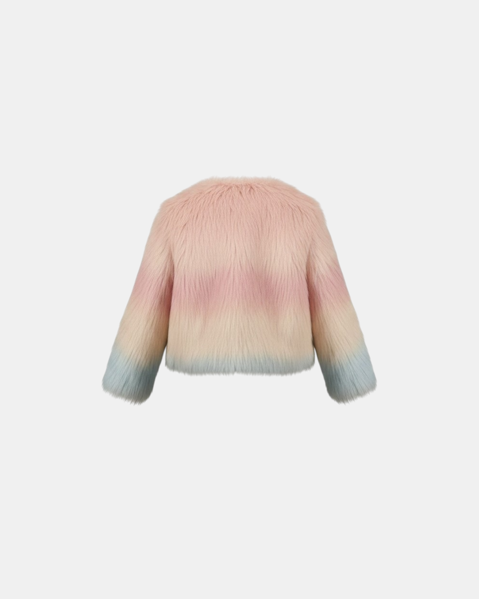 Oui Odile Pelliccia Ecologica Donna Degradé Multicolor Eco Elegante