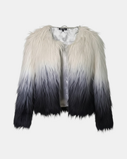 Oui Odile Pelliccia Ecologica Donna Degradé Multicolor Eco Elegante