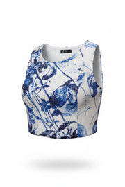 Eris top Crop donna full paillettes made in italy