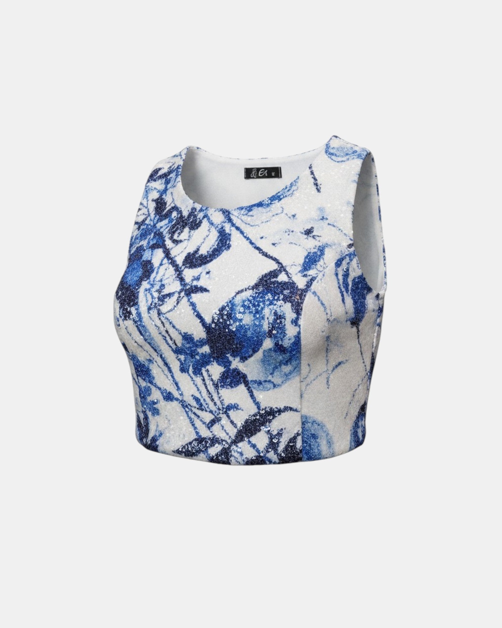 Eris top Crop donna full paillettes made in italy