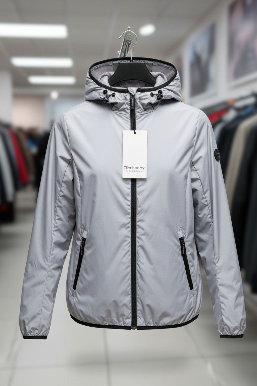 Clinchberry giacca a vento stile k-way donna - leggera con cappuccio