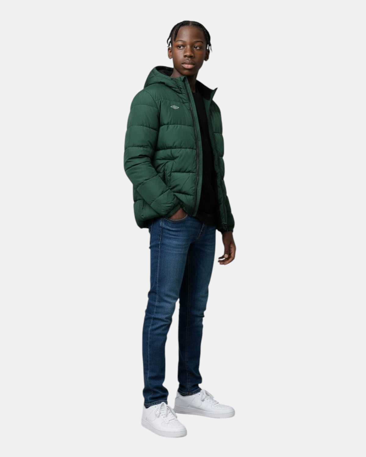 Umbro Piumino Bomber Uomo con Cappuccio e Interno in Pile