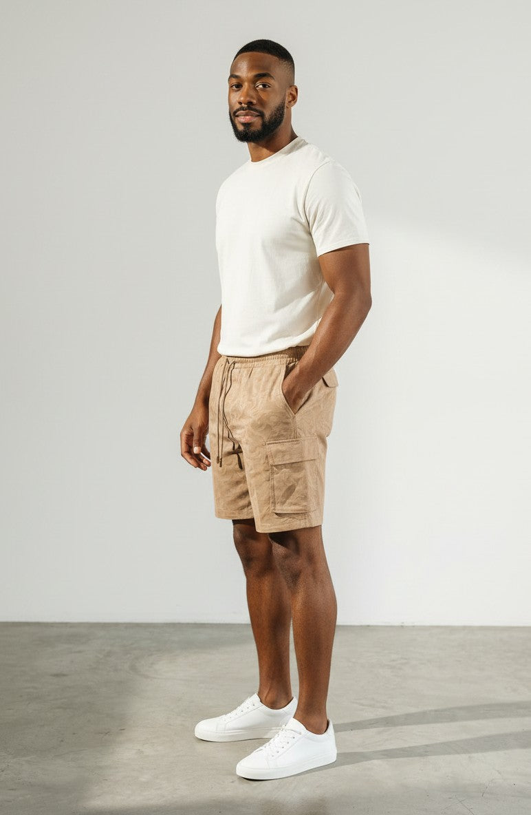 Damiano bermuda uomo cargo damascati 100% cotone