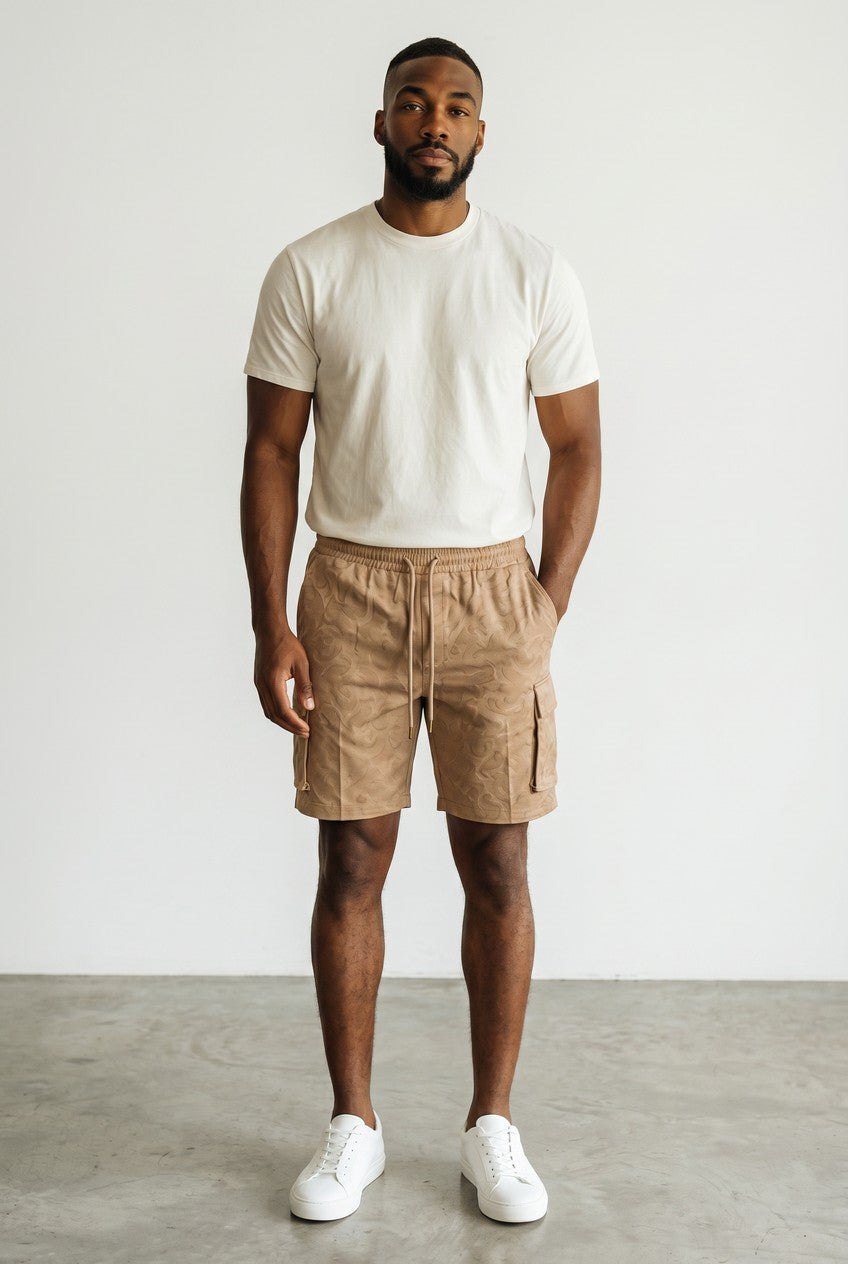 Damiano bermuda uomo cargo damascati 100% cotone
