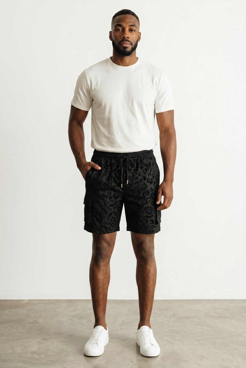 Damiano bermuda uomo cargo damascati 100% cotone