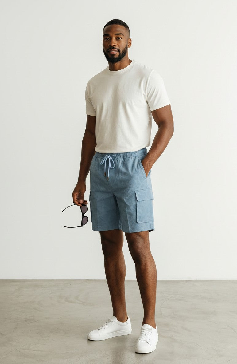Damiano bermuda uomo cargo damascati 100% cotone