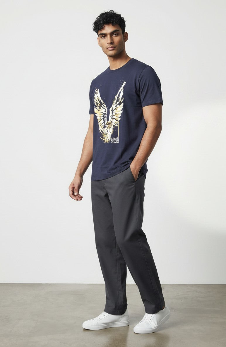 Cavalli Class T-Shirt Uomo modello Eagle cotone 100%