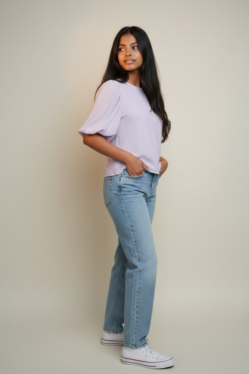 Calvin Klein blusa maniche a palloncino col. Lilla